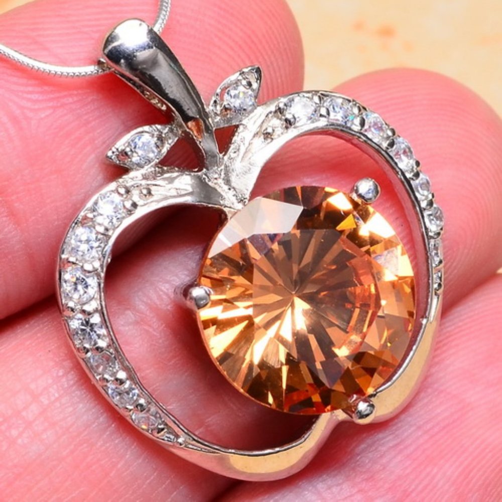 CITRINE QUARTZ ABD CZ NECKLACE